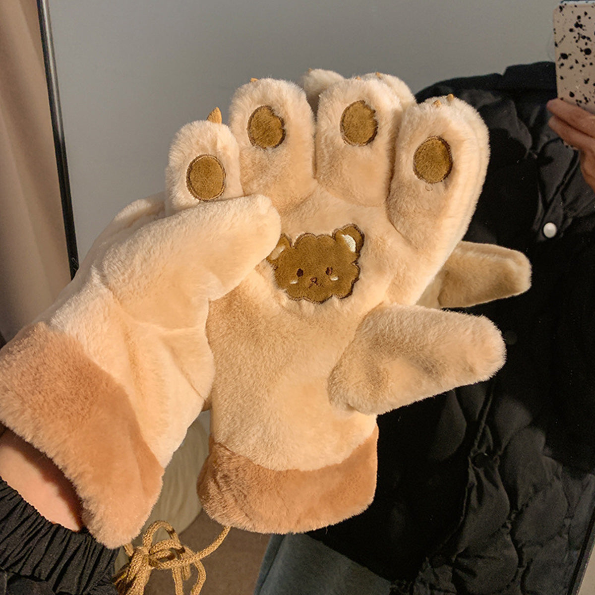 Thickened Cycling Plush Gloves
