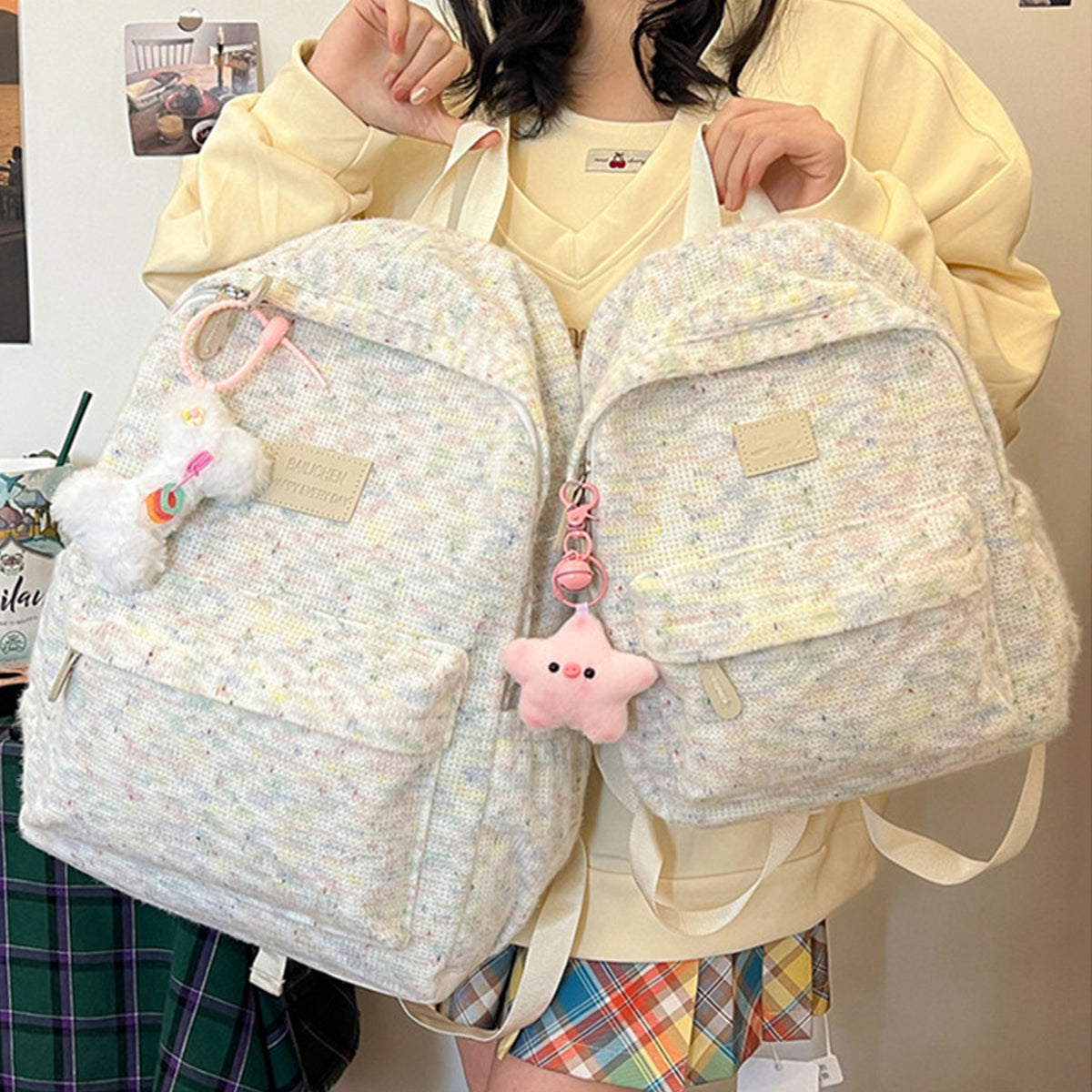 College Style Versatile Student Backpack for Women