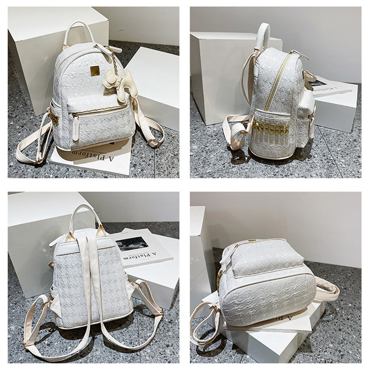 Fashion Niche Backpack Cute Pendant Commuter Backpack