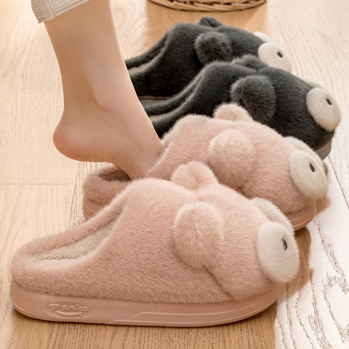 Fluffy Cotton Slippers for Women Warm Cotton Shoes