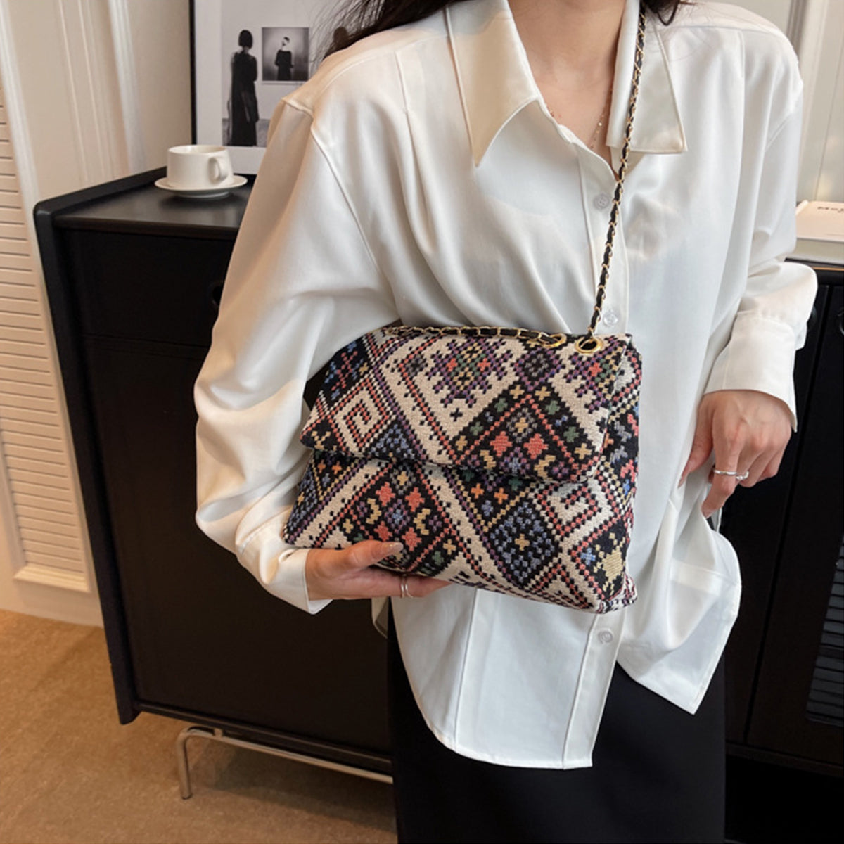Single Shoulder Underarm Bag Casual Small Square Bag
