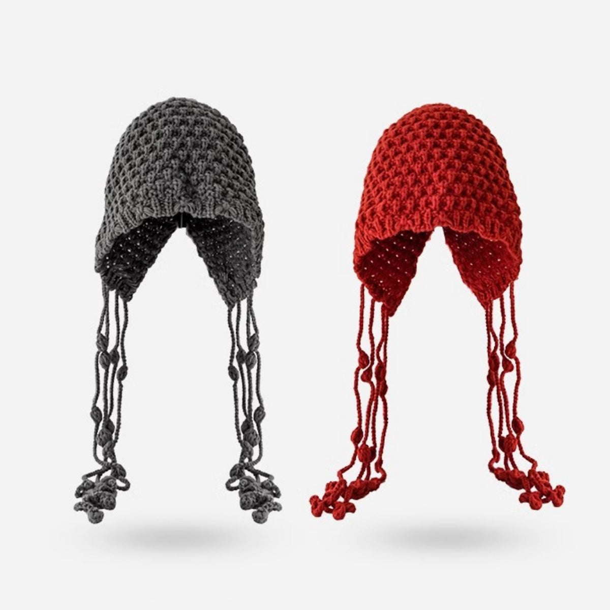 Women's Hand-Woven Tassel Knitted Hat