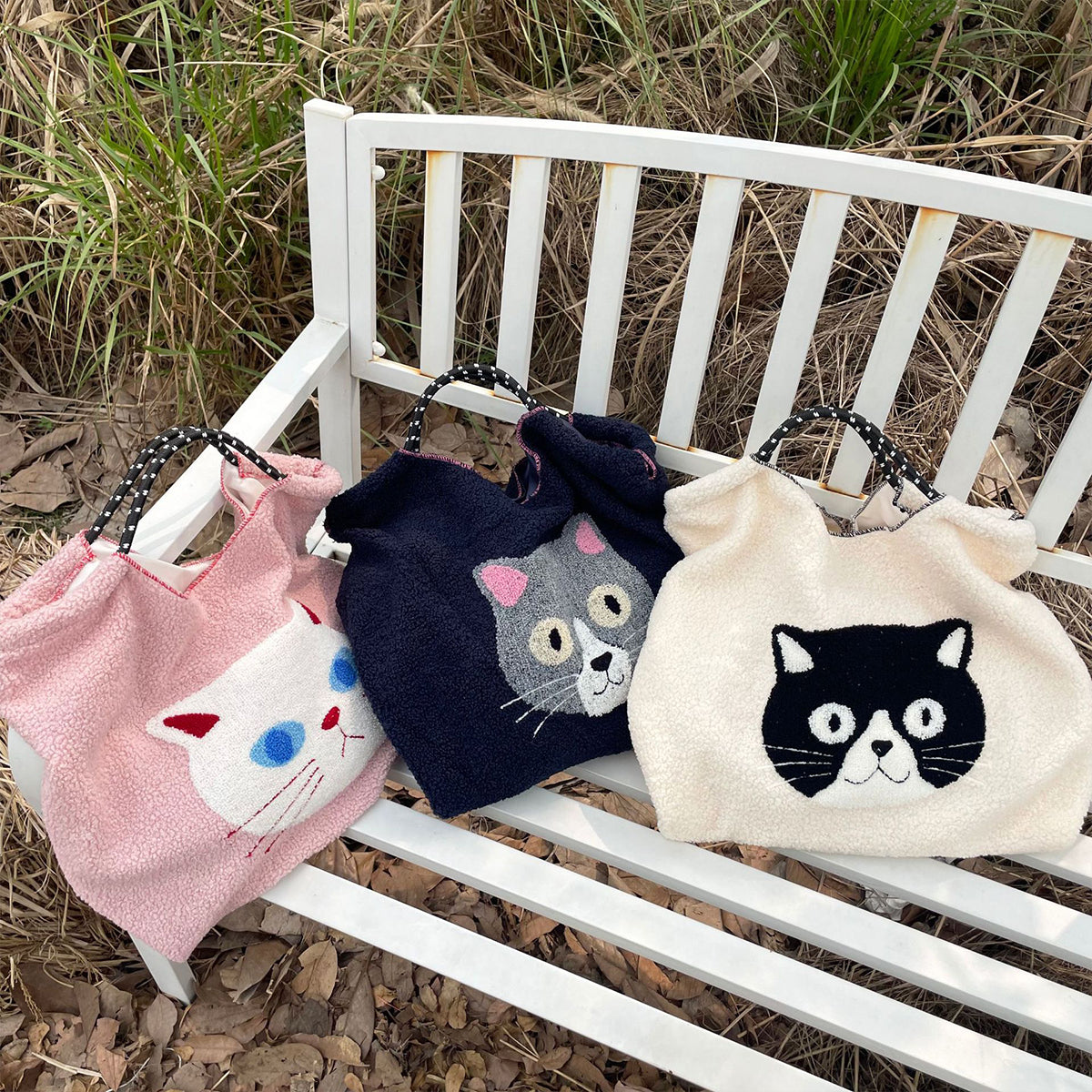 Japanese Cartoon Embroidered Tote Bag
