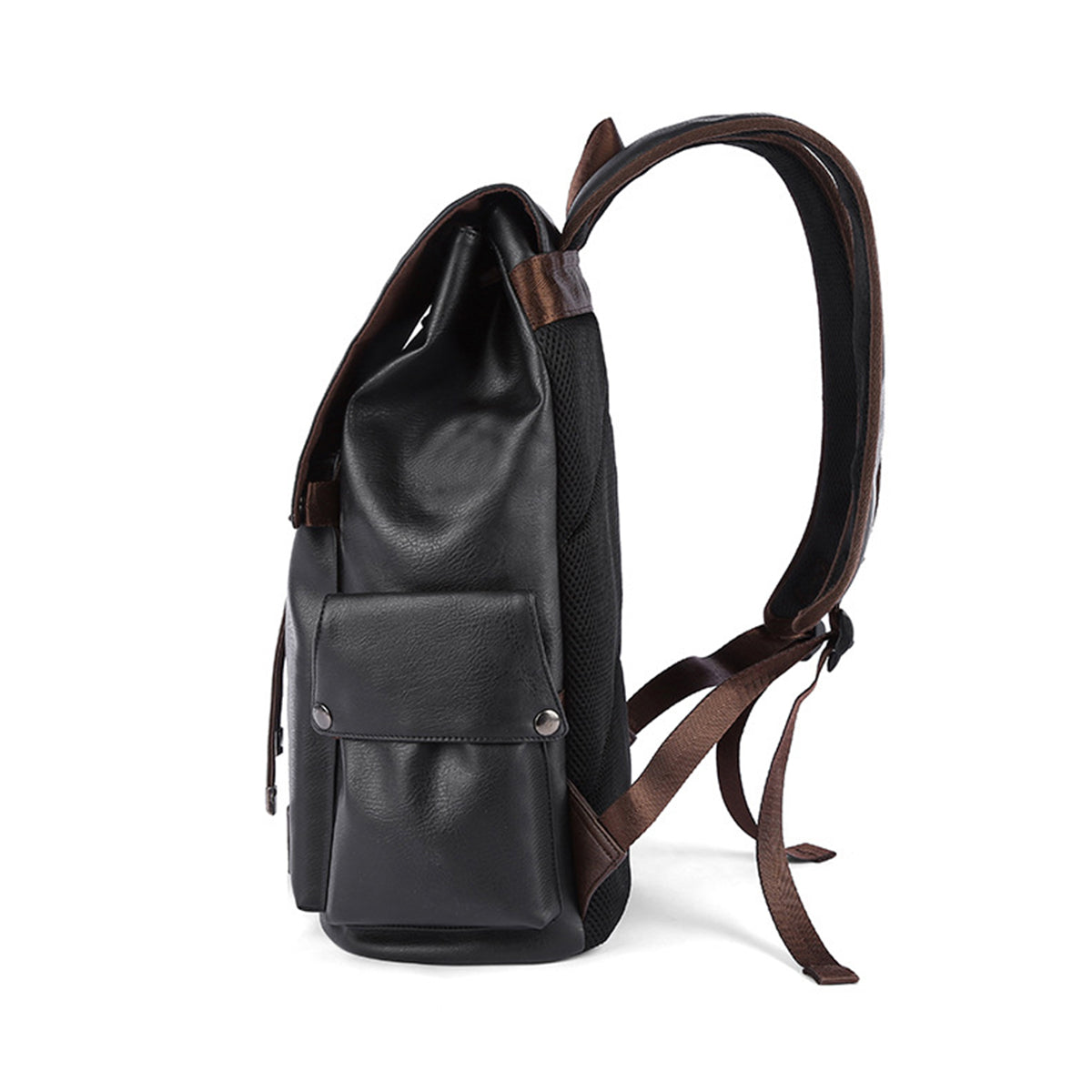 Men Leather Travel Backpack