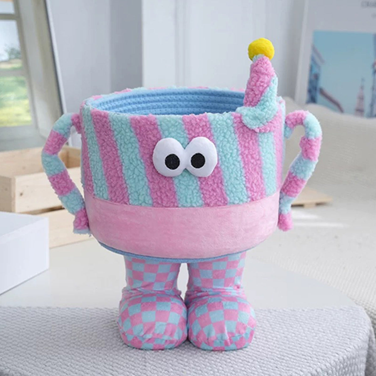 Desktop Storage Basket Cute Big Foot Little Monster Storage Basket
