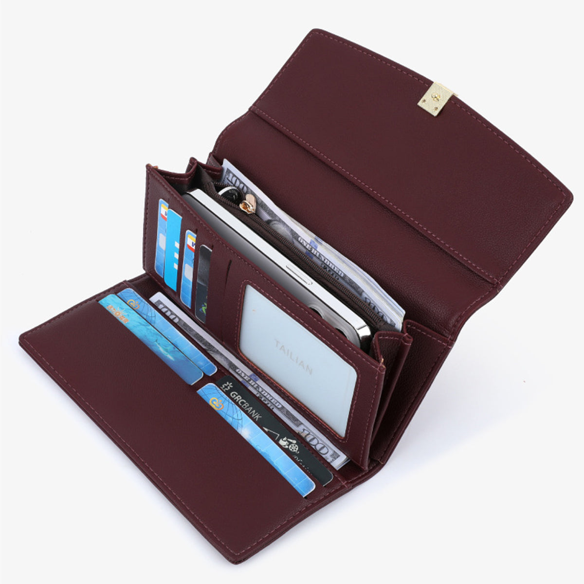Dark Korean Long Wallet