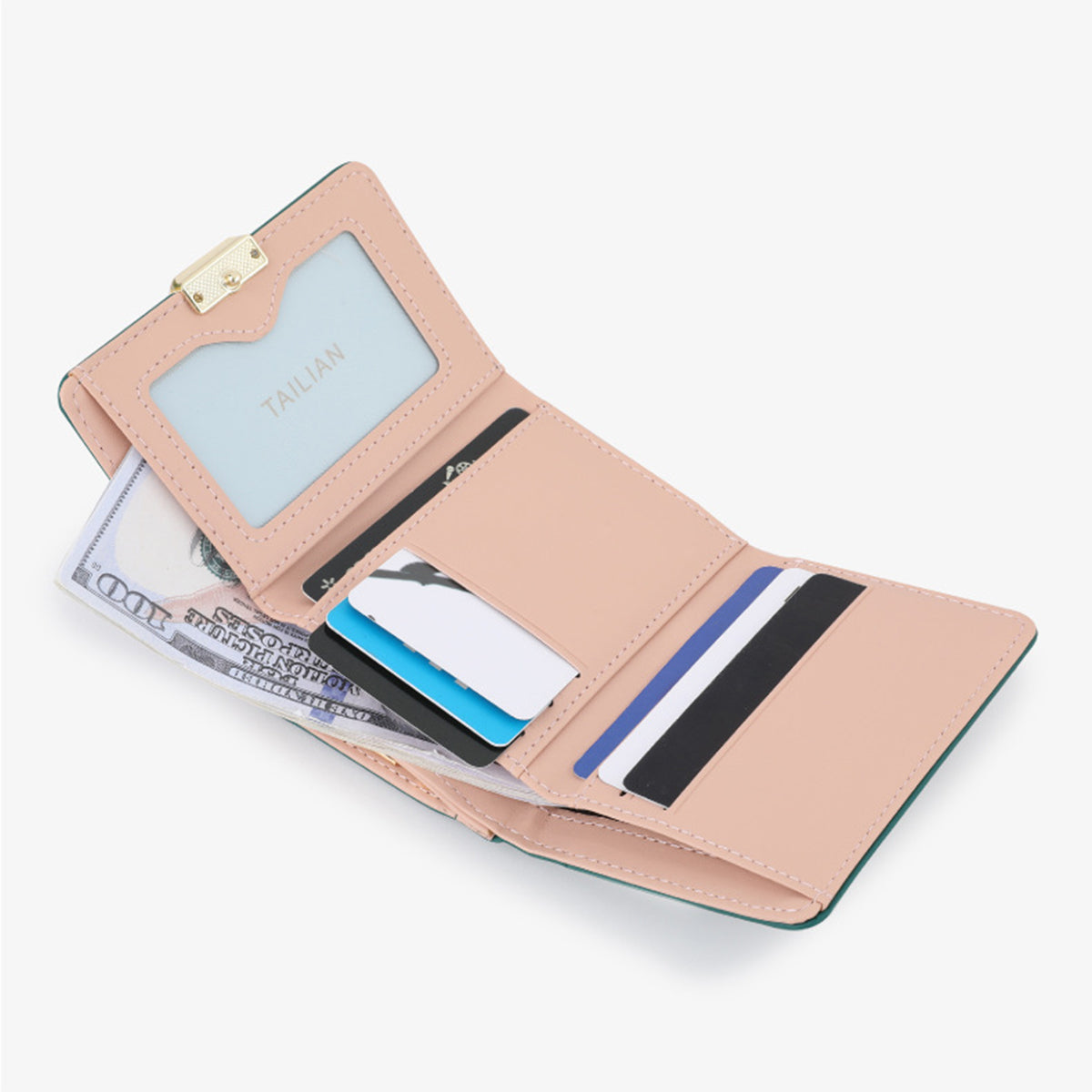 High-Grade Leather Creative Handmade Ladies Short Wallet