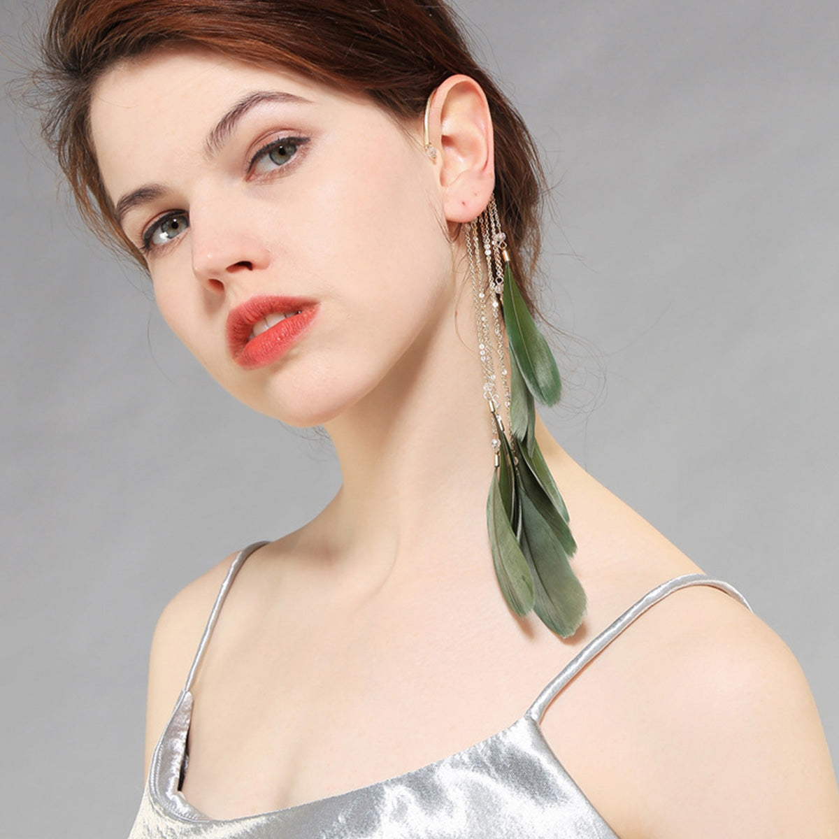 Feather Earrings Long Bohemian Tassel Earrings