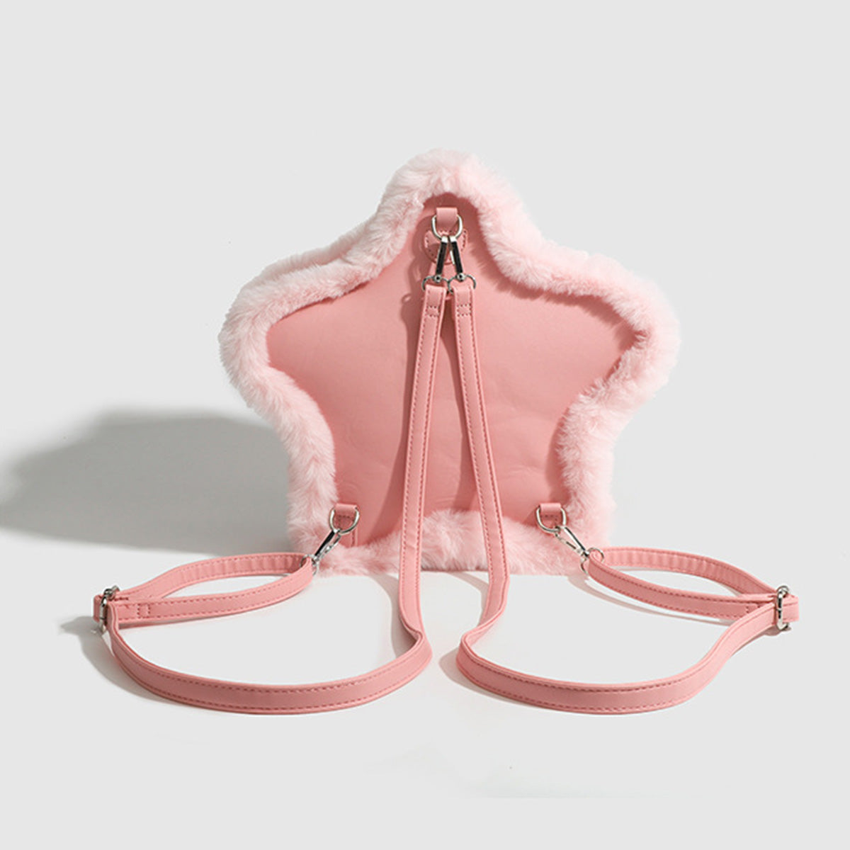 Five-pointed Star Backpack Simple Letter Pink Crossbody Bag