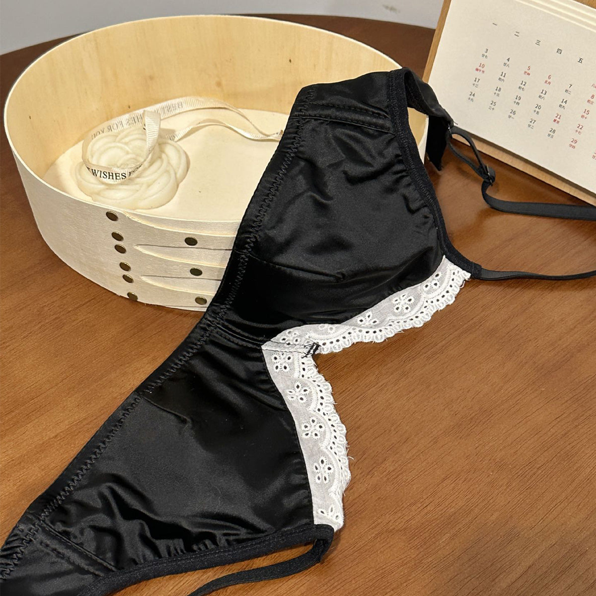 Triangle Cup Lace Edge Rabbit Ear Cup Underwear