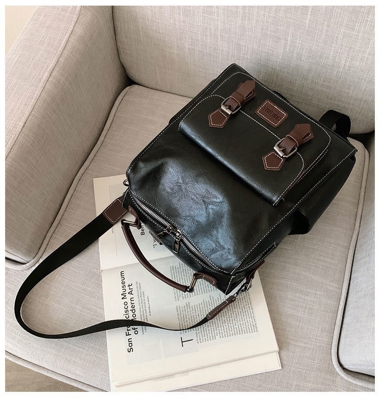Retro British Simple College Student Backpack