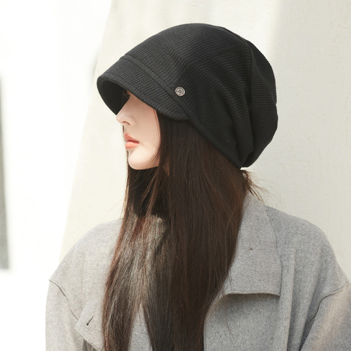 Hat for Women Thin Style Japanese Style Cold Hats Plain Head Hats