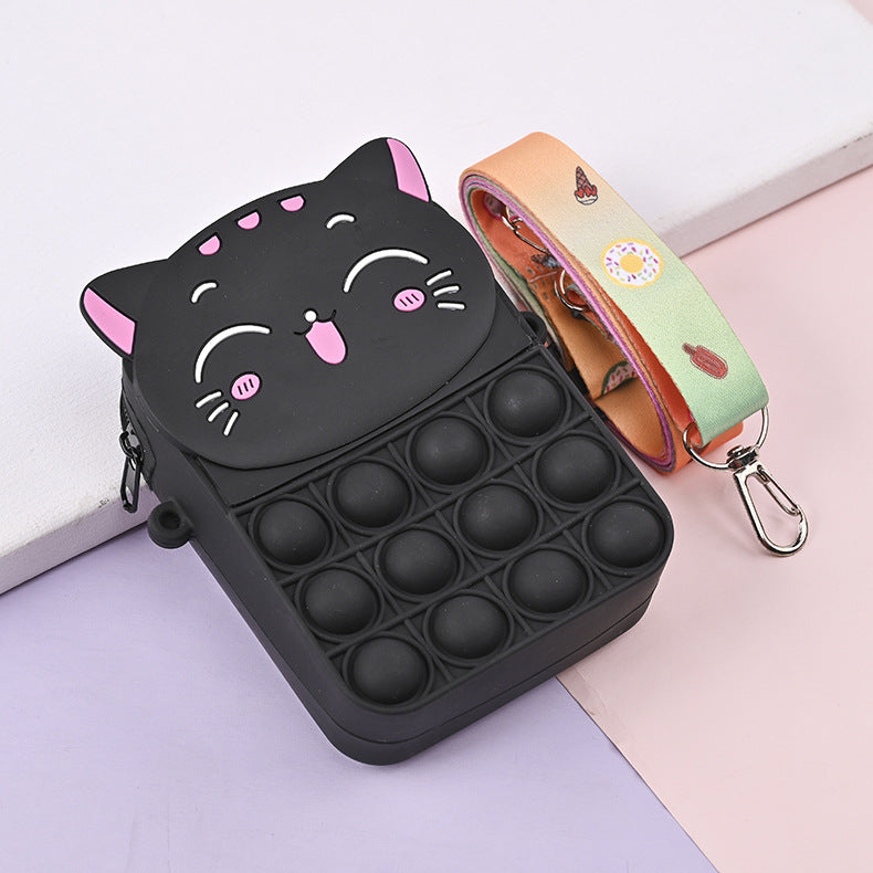 Cute cartoon silicone coin pocket coin purse