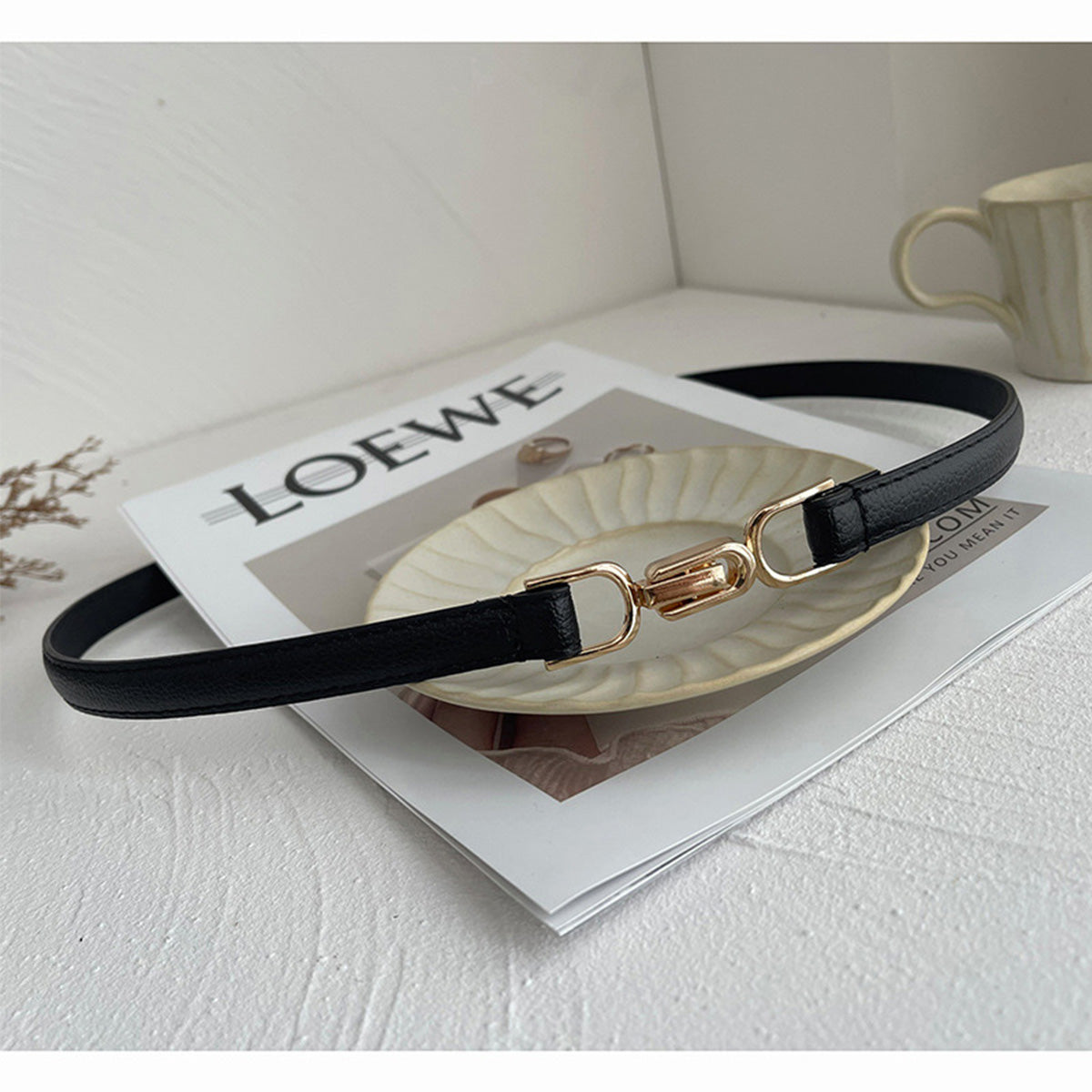 Versatile Women's Suit Thin Belts