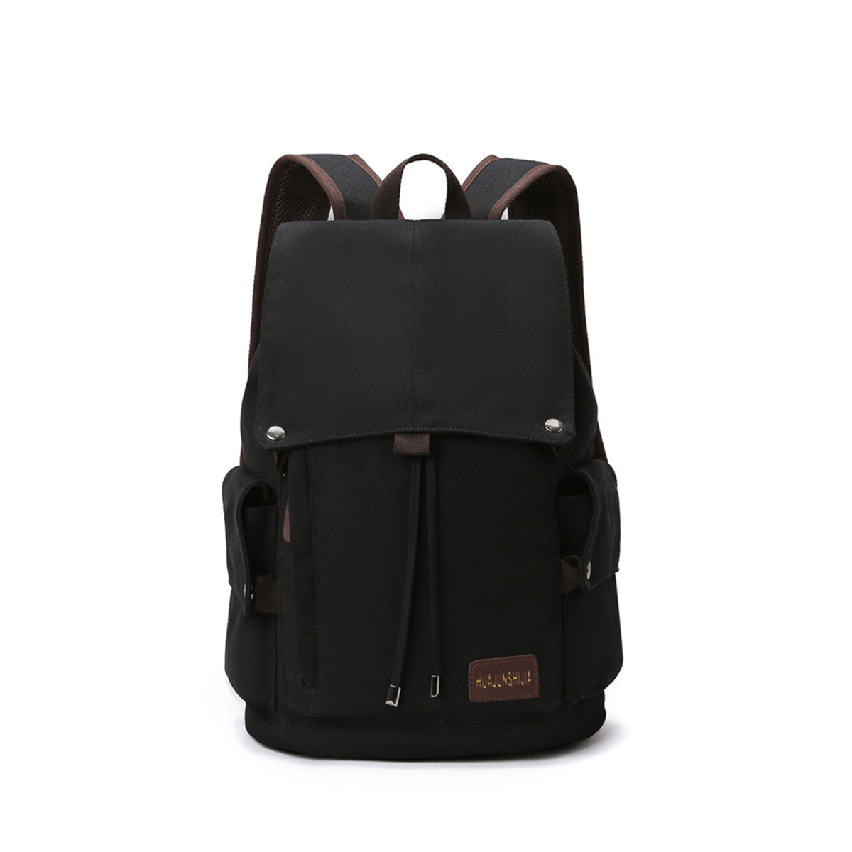 Simple Solid Color Backpack Retro Canvas Backpack