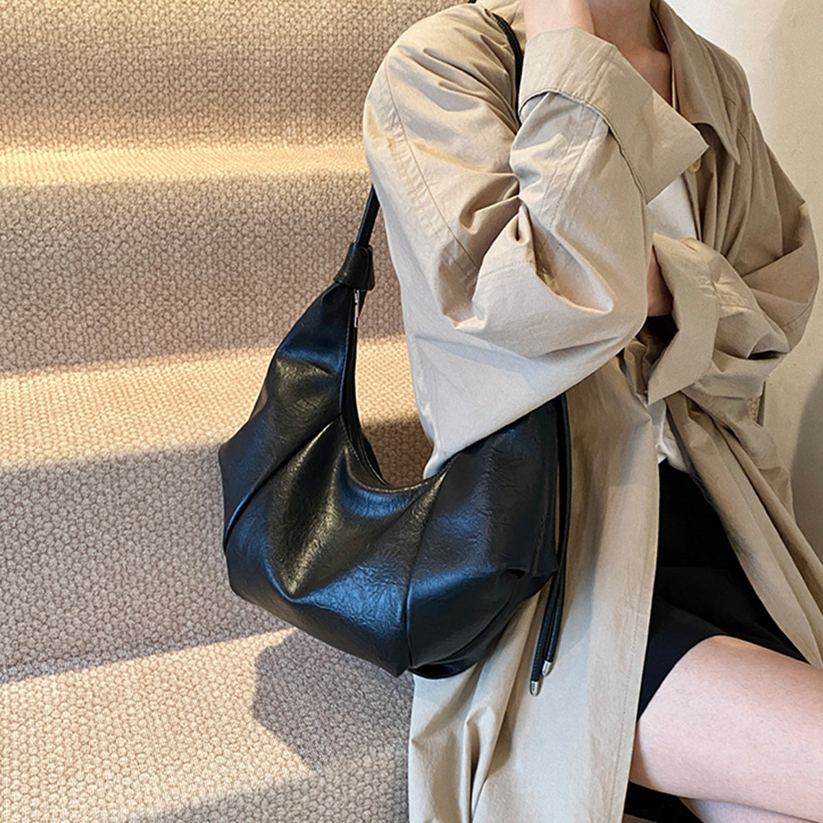 Autumn winter retro crossbody bag dumpling bag