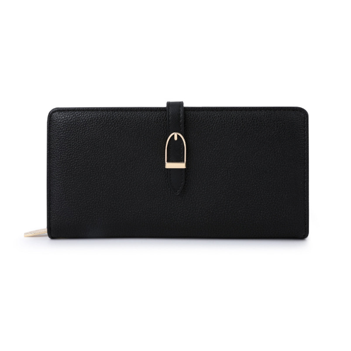 Dark Faux Cowhide Women Long Wallet
