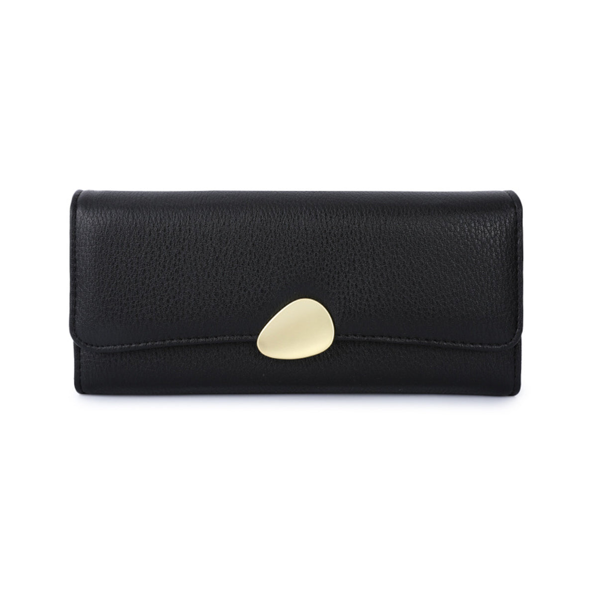 Classic Lychee Pattern Tri-fold Wallet