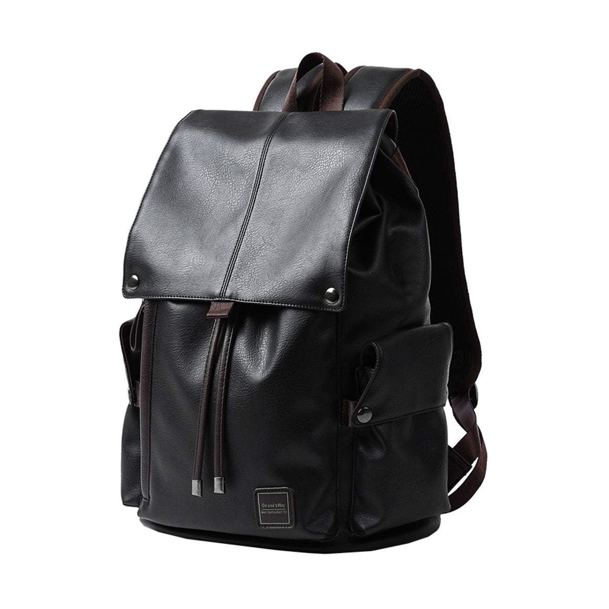 Men Leather Travel Backpack