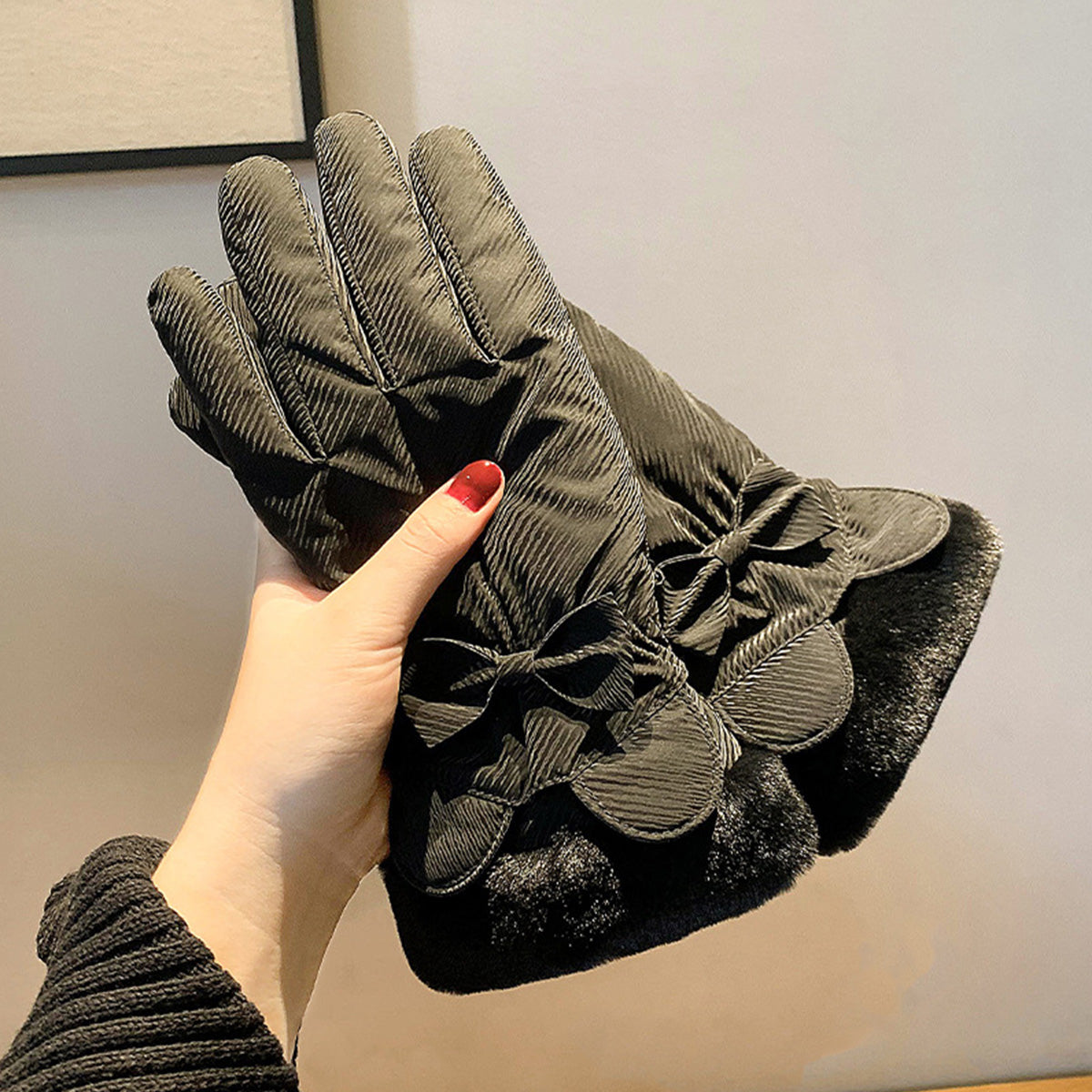 Warm Plush Thick Waterproof Gloves