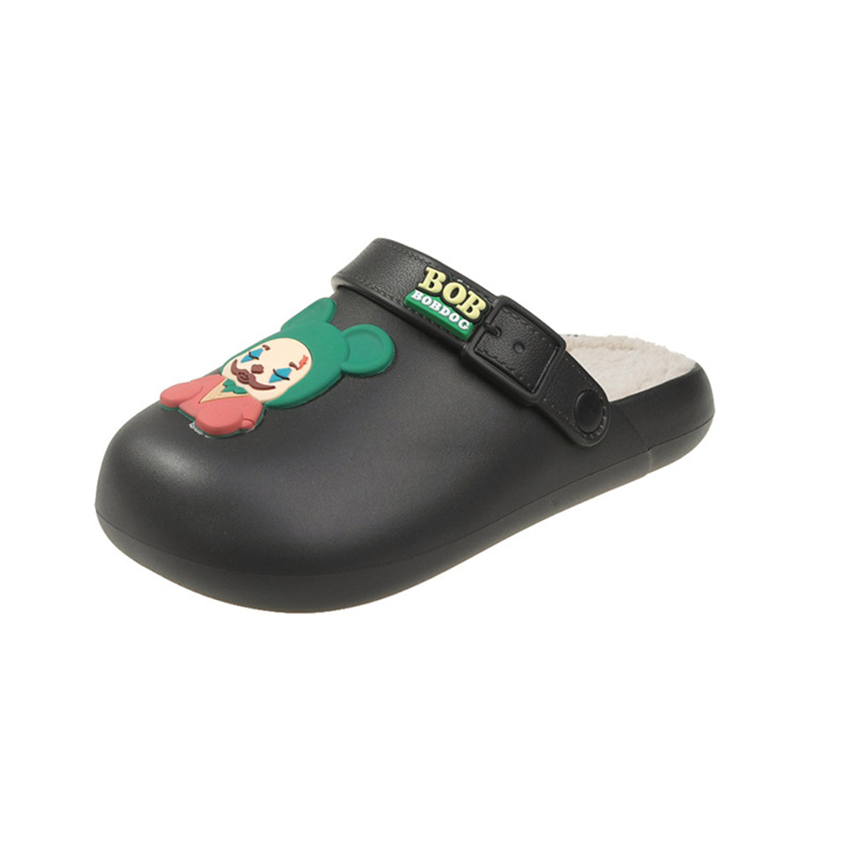 Waterproof Closed Toe Cotton Slippers Cartoon Fur Slippers
