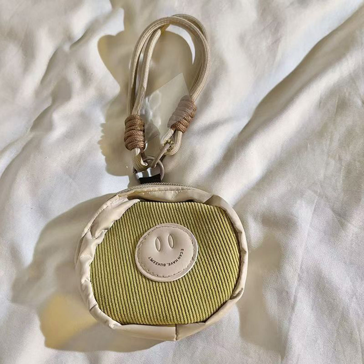 Red Smiley Face Coin Purse Storage Bag