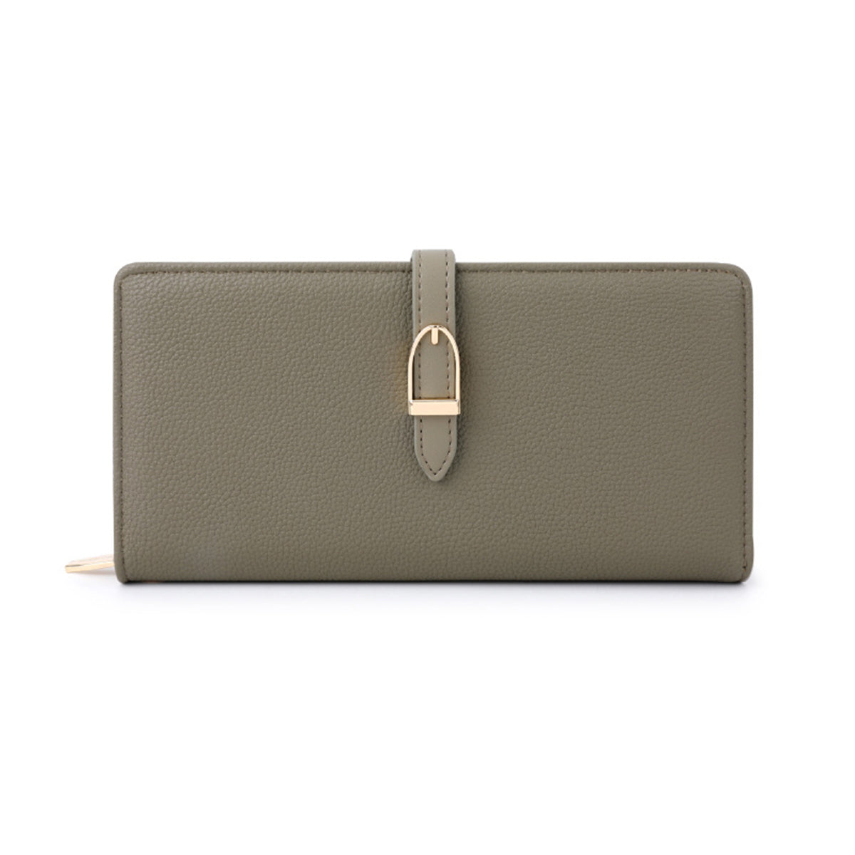 Dark Faux Cowhide Women Long Wallet