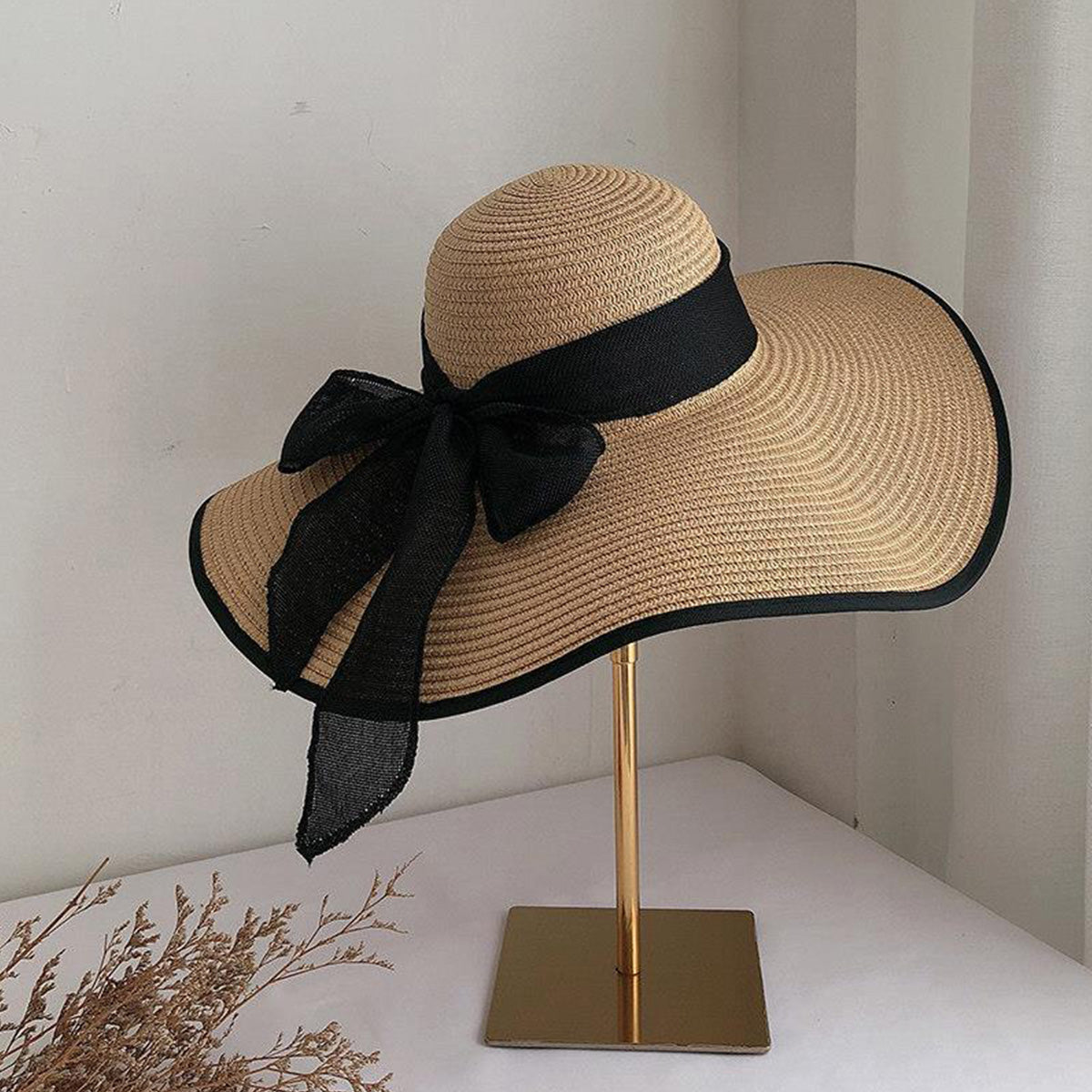Extra Large Brim Straw Hat for Women
