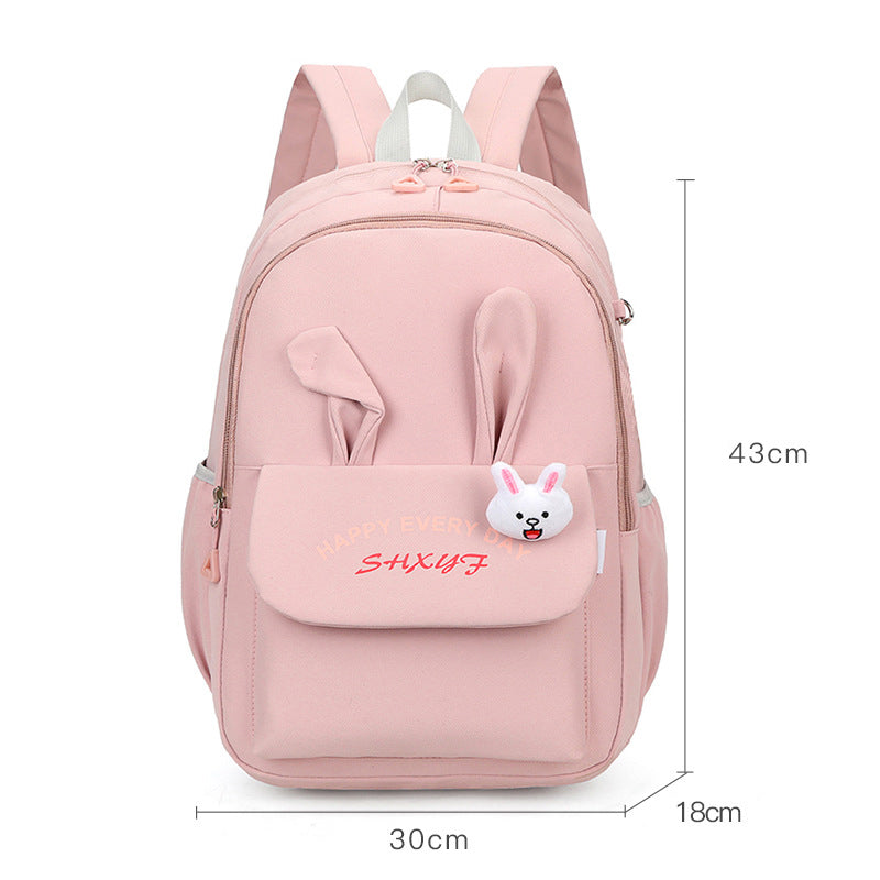 Elementary School Student Backpack with Rabbit Ears
