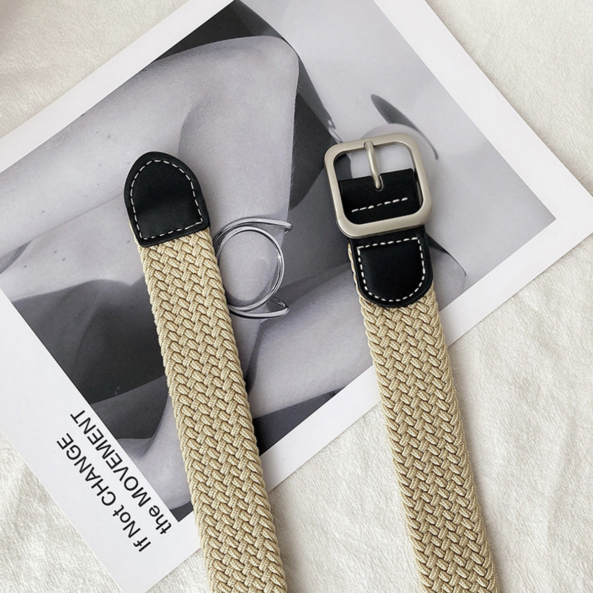 Women's Canvas Braided Elastic Belt