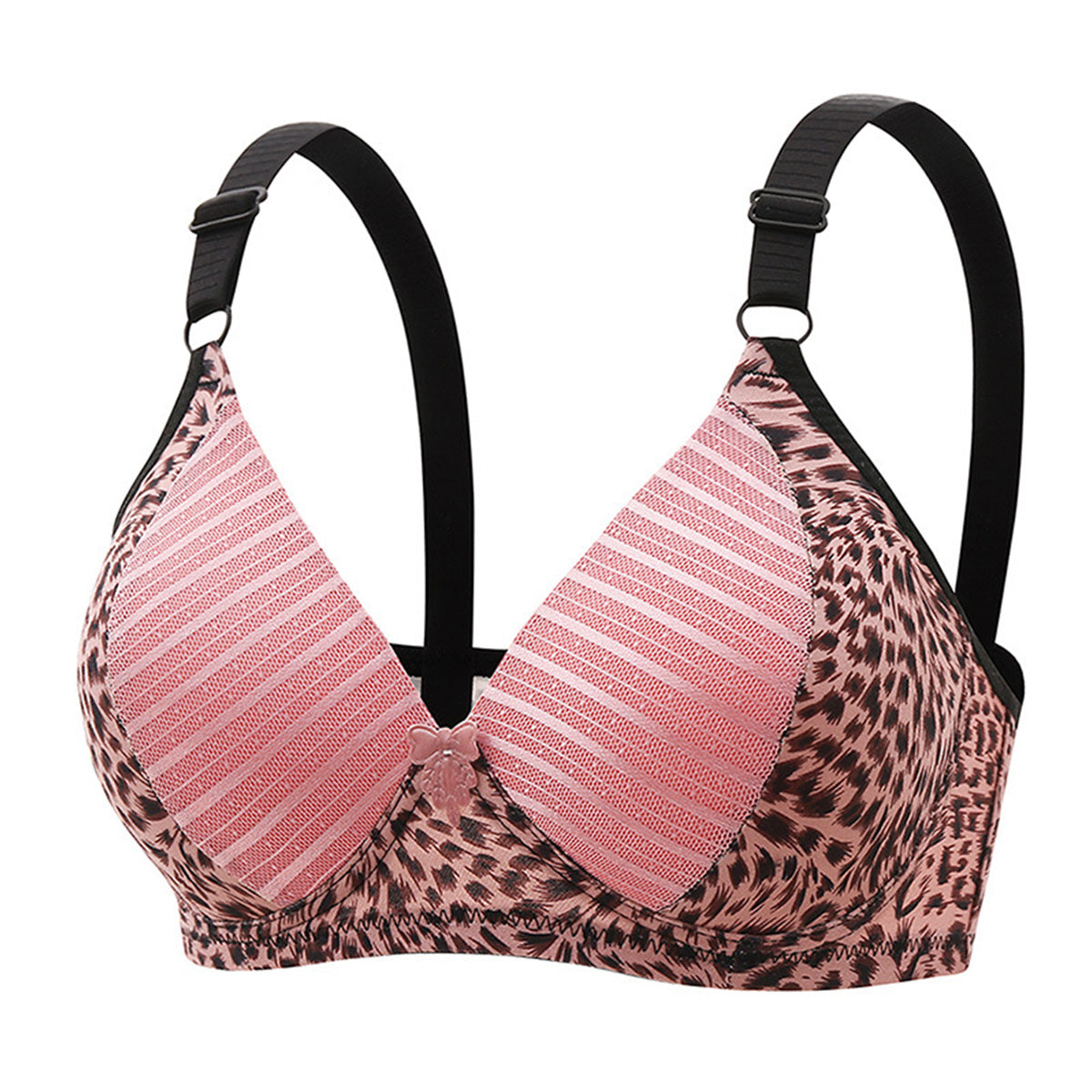 Comfortable Leopard Print Underwire-Free Bra