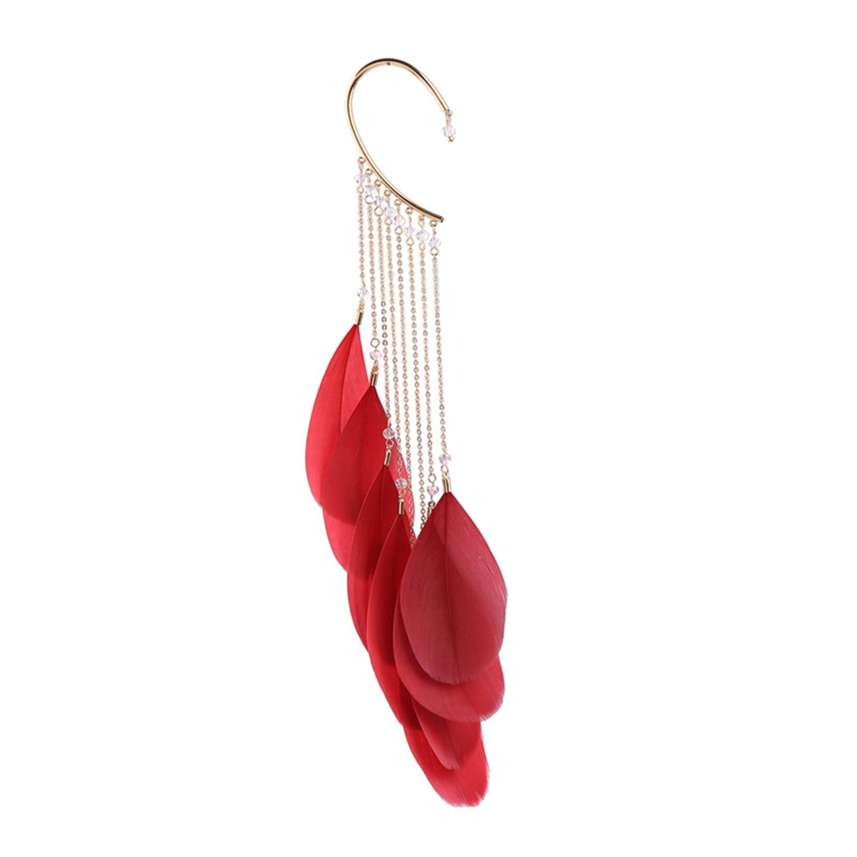 Feather Earrings Long Bohemian Tassel Earrings