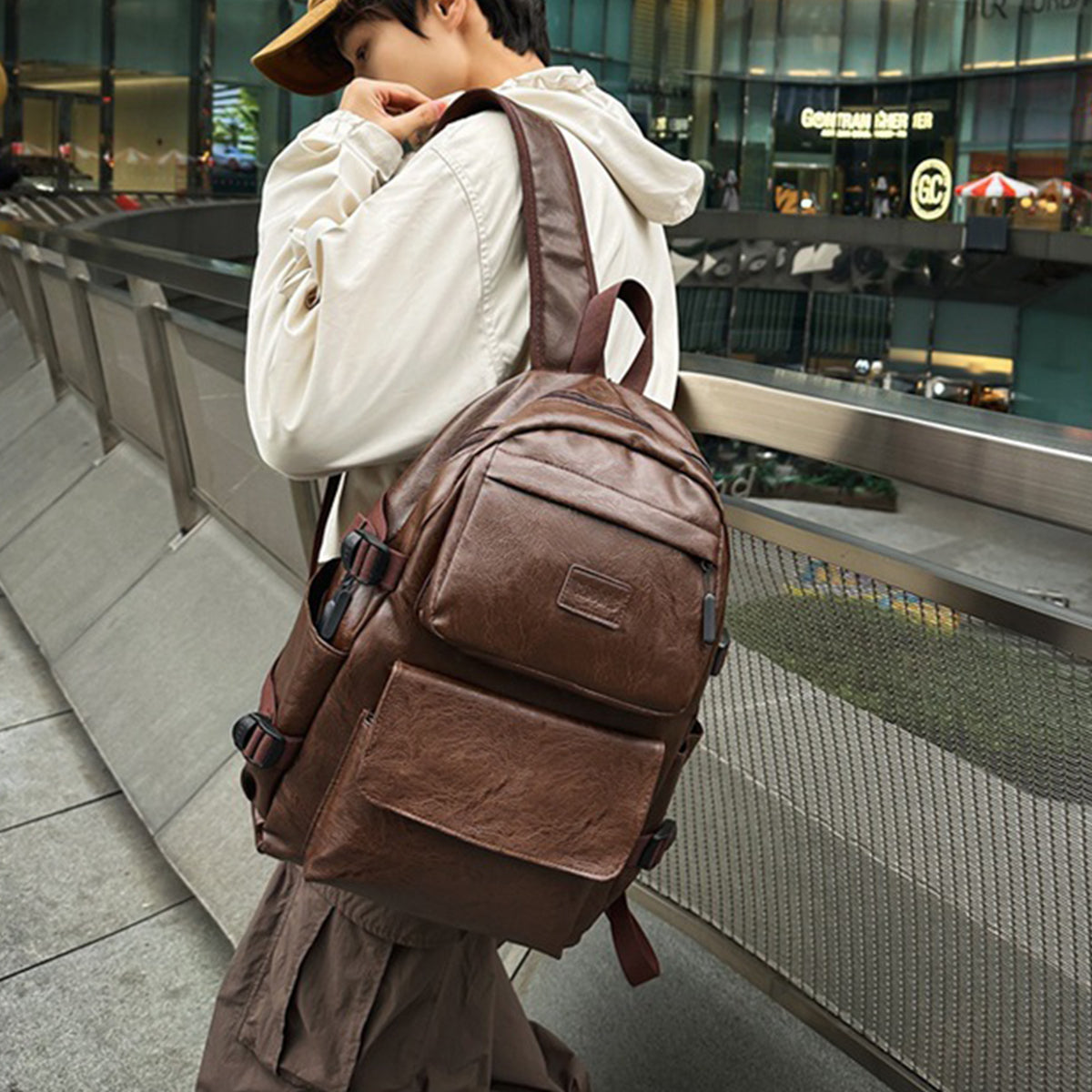 Men Large Capacity Schoolbag Casual Business Backpack