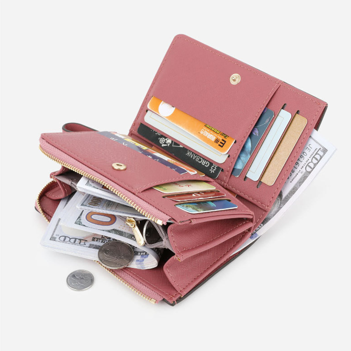 Cross Pattern PU Wallet for Women