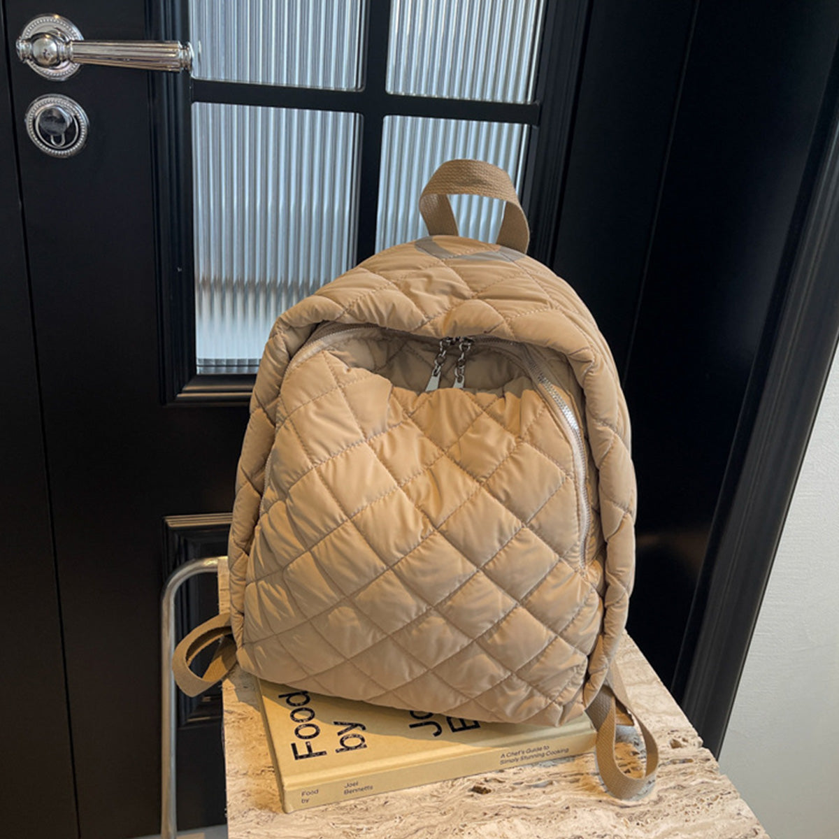 Fashionable Fashionable Cotton-Padded Lightweight Backpack