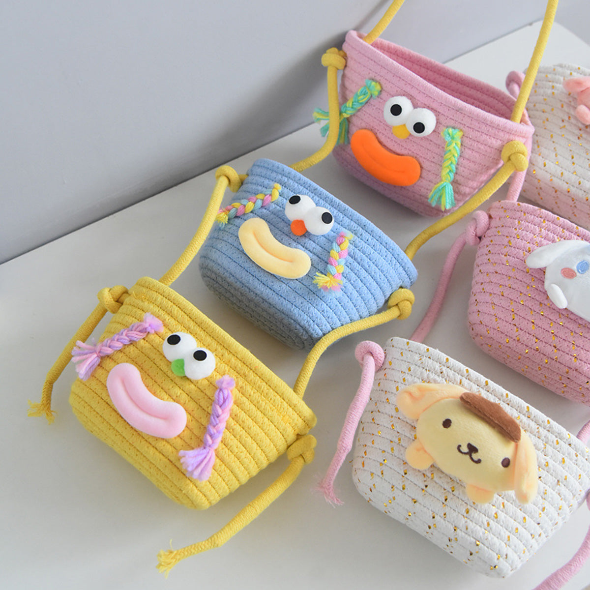 Cartoon Three-Layer Hanging Basket Cosmetic Storage Basket