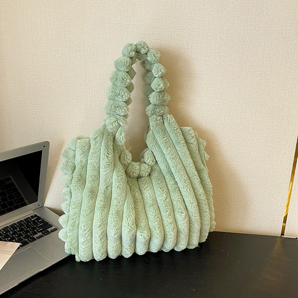 Plush Bag for Women Korean Style Large Capacity Tote Bag
