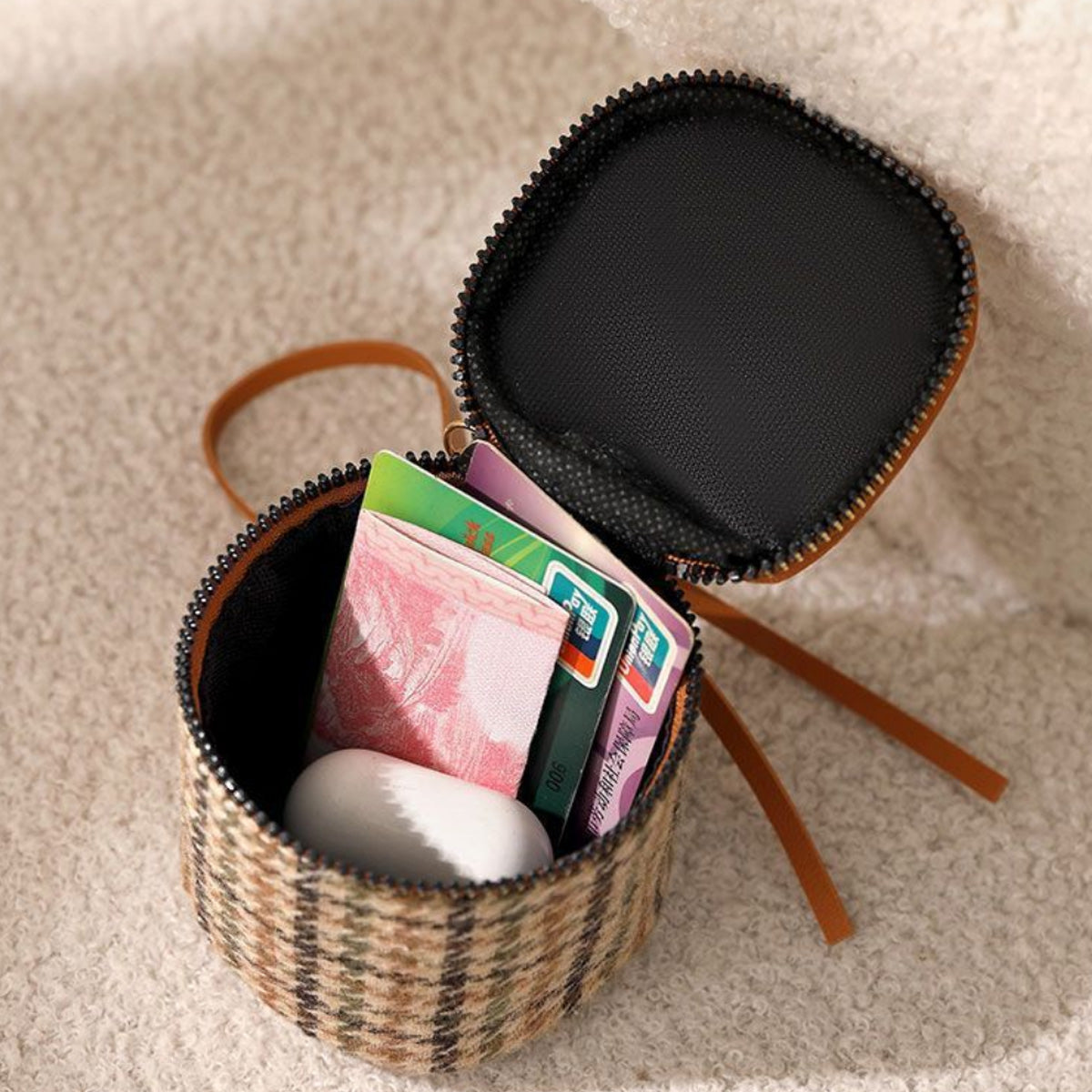 Retro Coin Coin Large-Capacity Zipper Card bag for Women