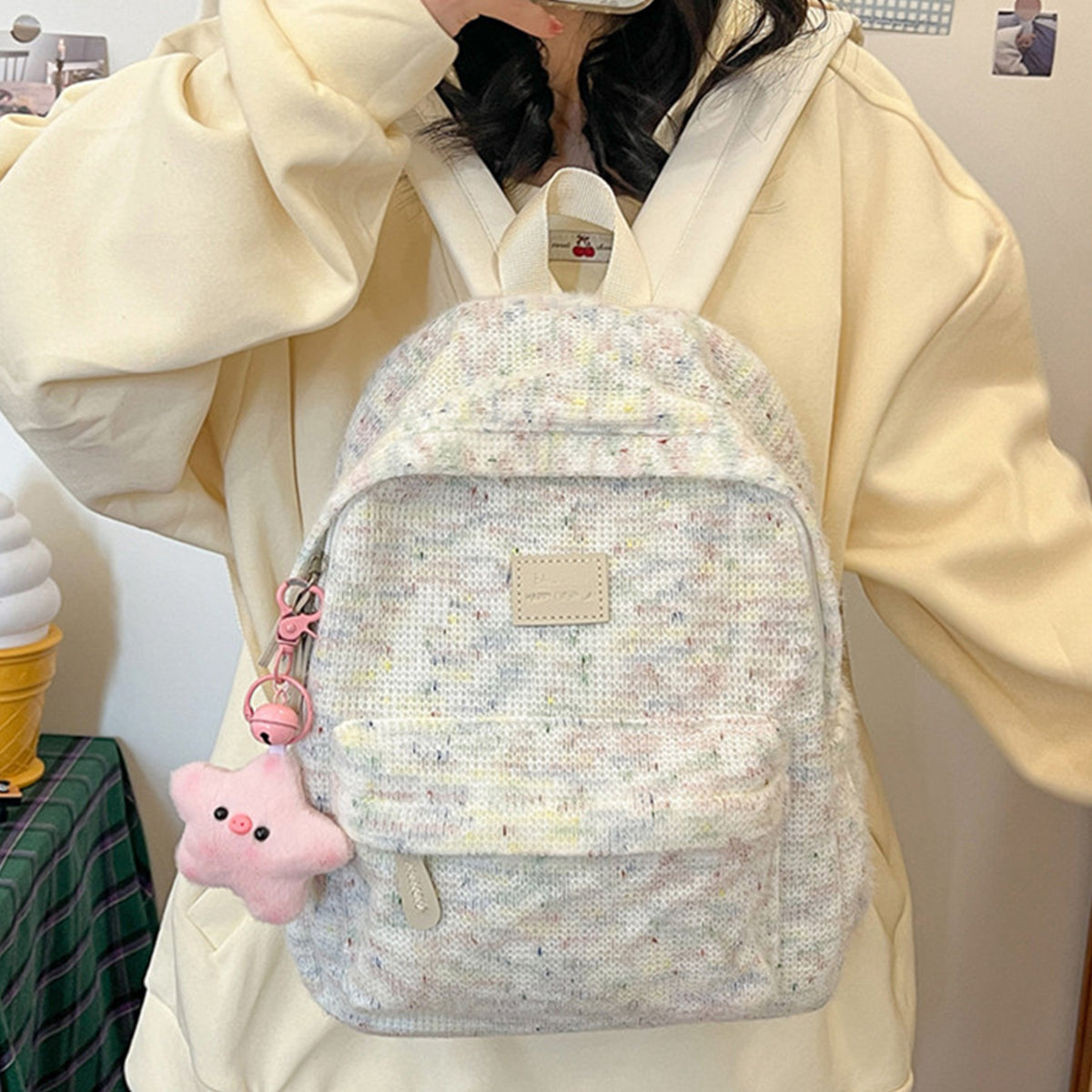College Style Versatile Student Backpack for Women
