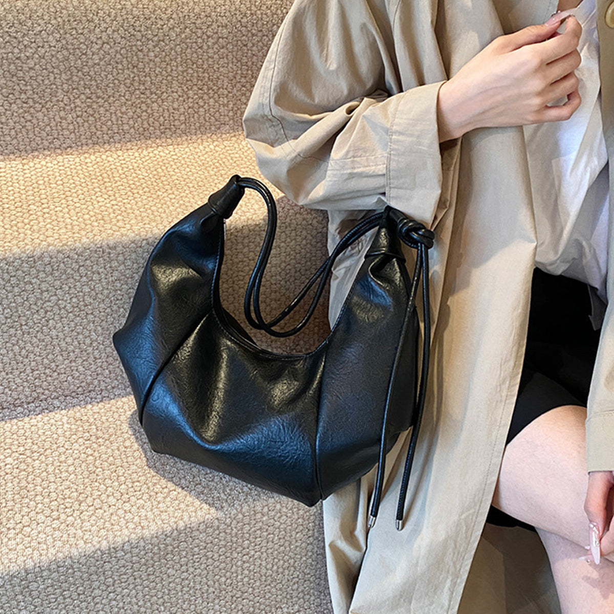 Autumn winter retro crossbody bag dumpling bag