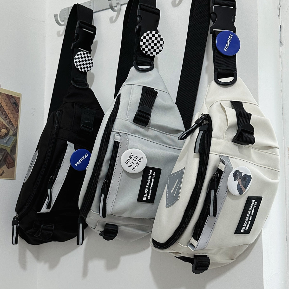 Large Capacity Cycling Waist Bag Messenger Bag