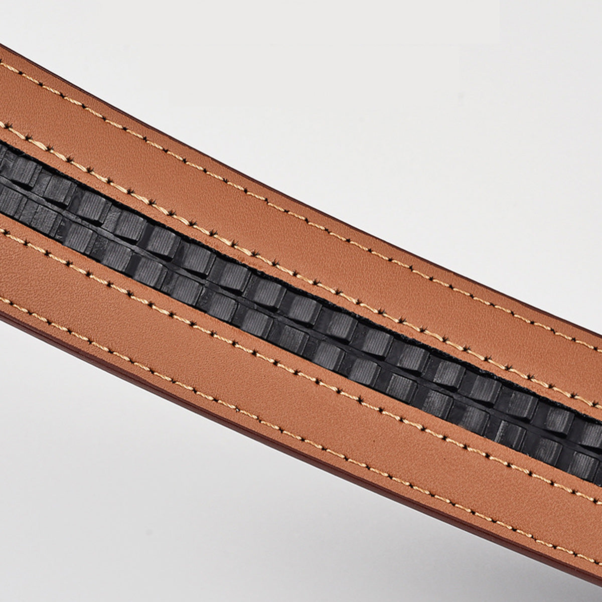 Two-Layer Cowhide Business Alloy Genuine Leather Belt