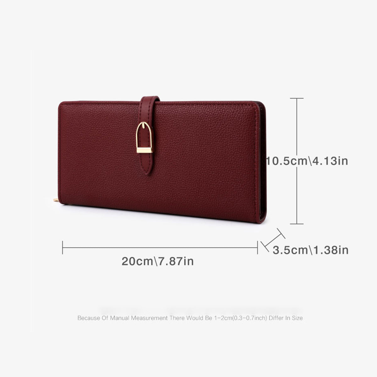 Dark Faux Cowhide Women Long Wallet