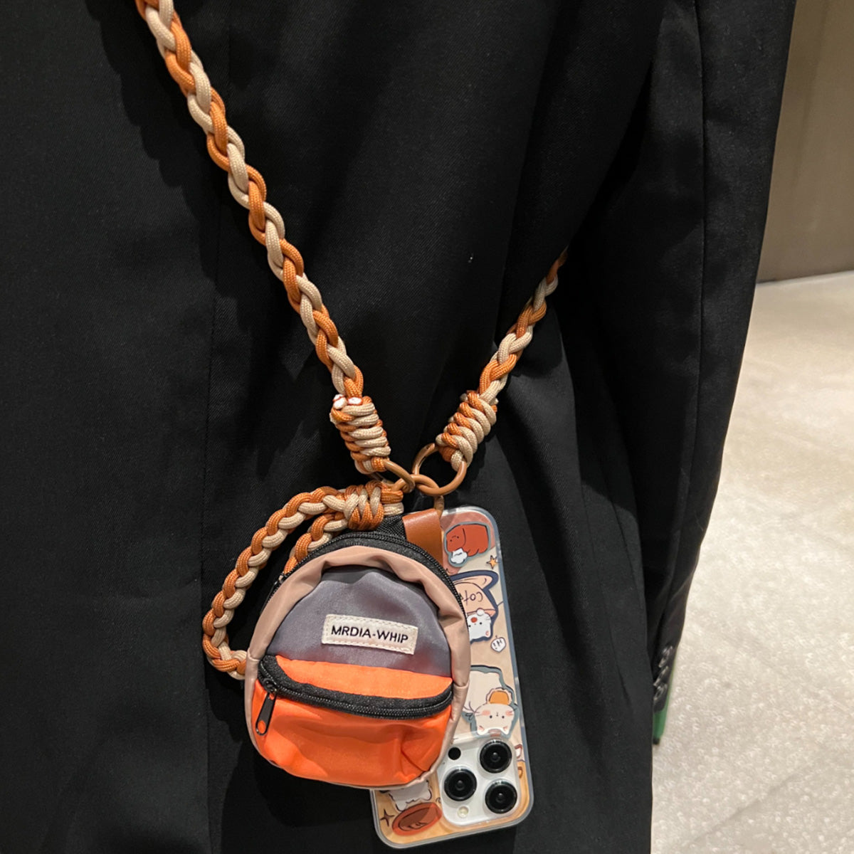 Coffee Puppy Cat Small Bag Suitable for IPhone 15 pro max