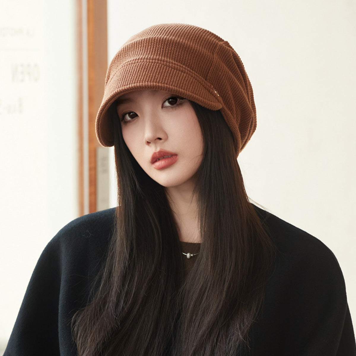 Hat for Women Thin Style Japanese Style Cold Hats Plain Head Hats
