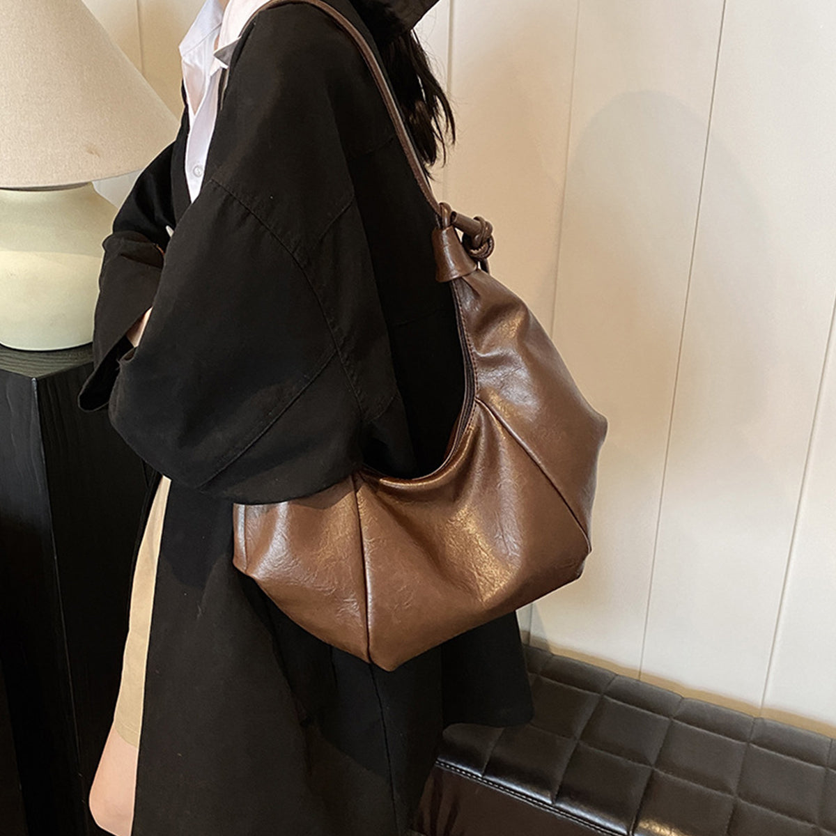 Autumn winter retro crossbody bag dumpling bag