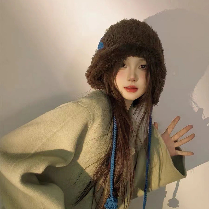 New Bow Plush Earmuffs Warm Windproof Hats for Women