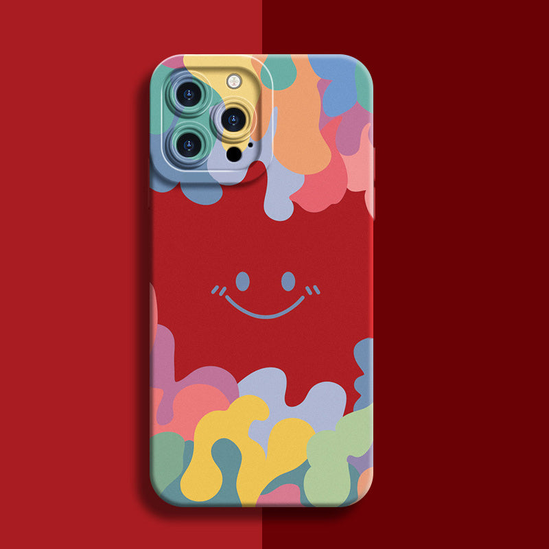 Painted Smiley Face iPhone 16 Phone Case