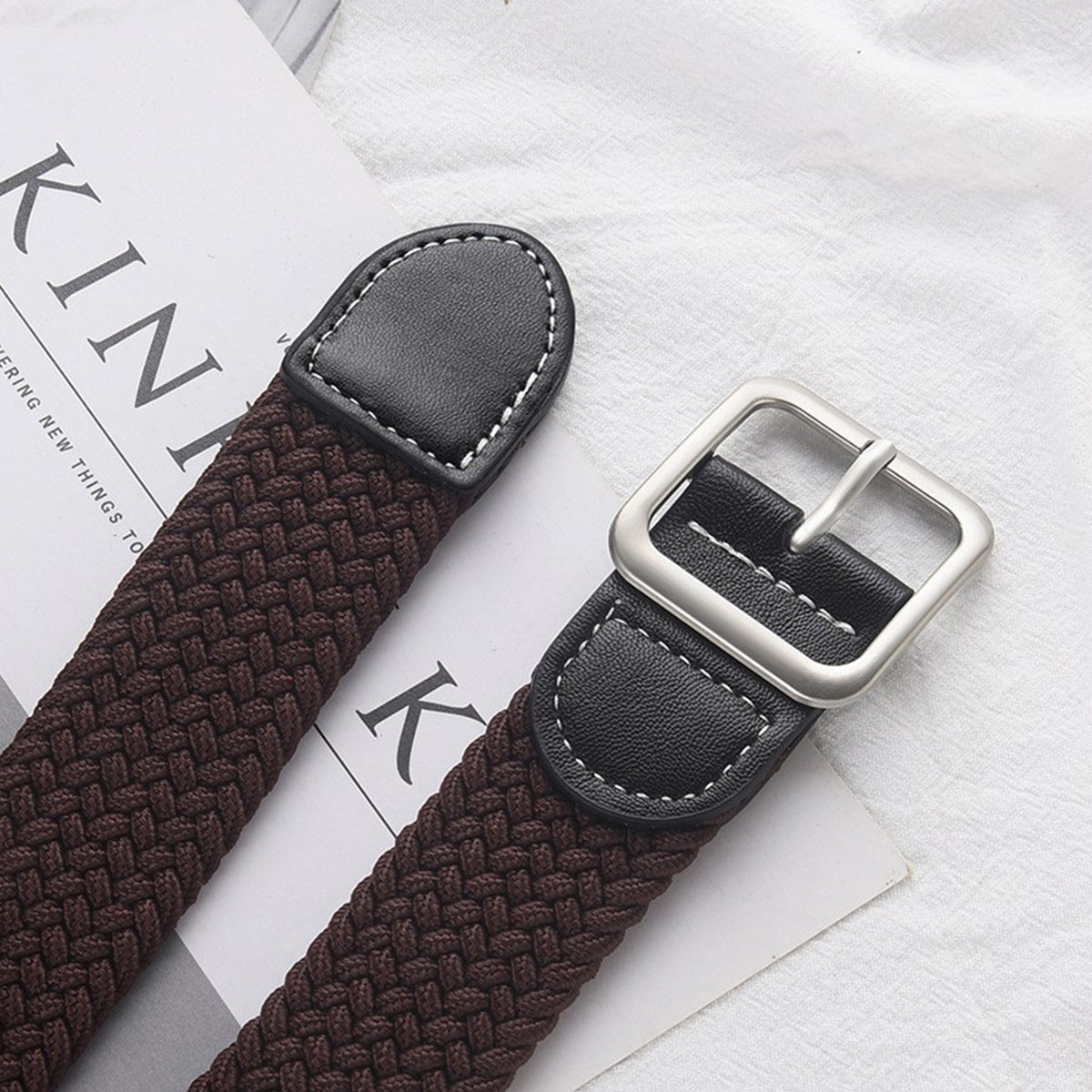 Women's Canvas Braided Elastic Belt