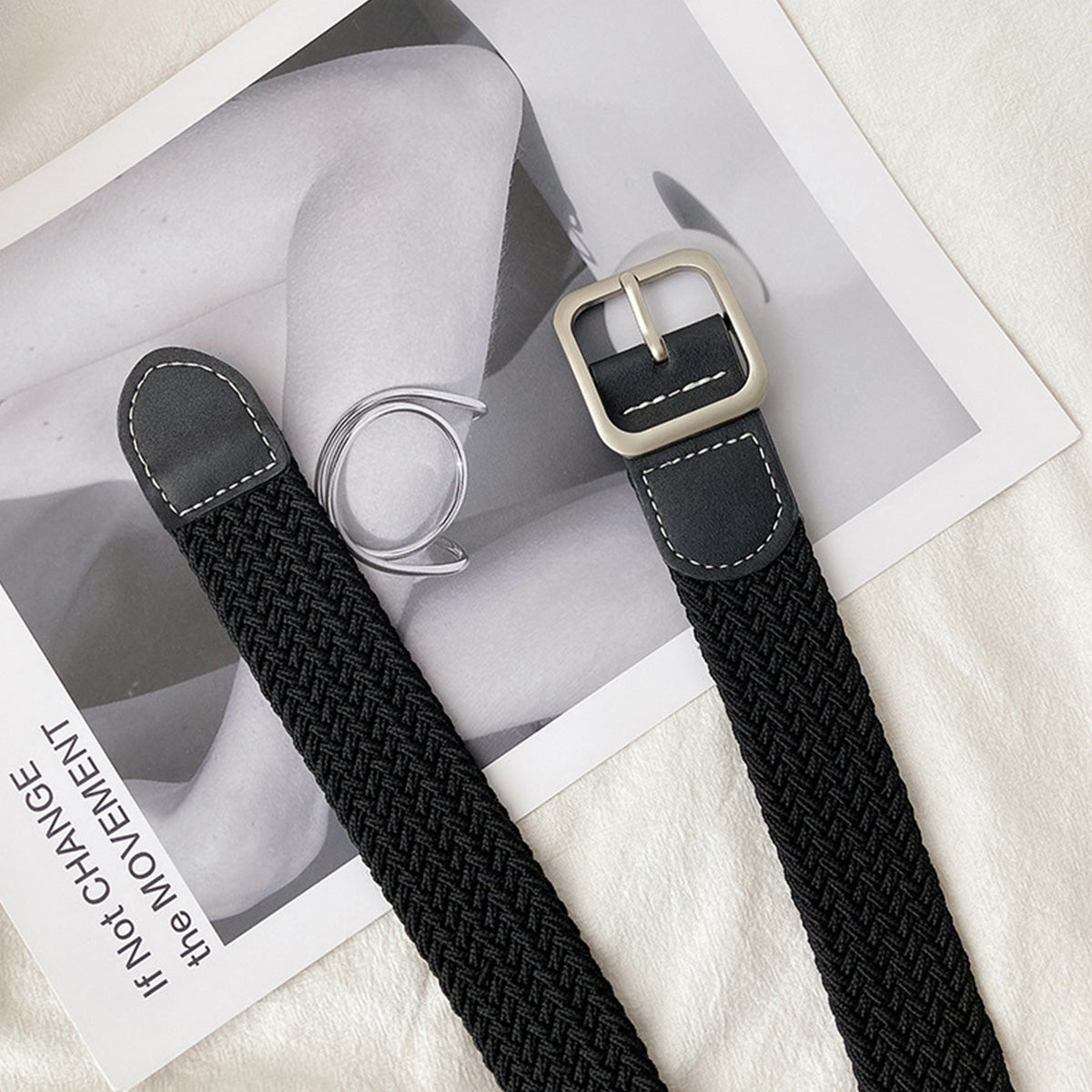 Women's Canvas Braided Elastic Belt